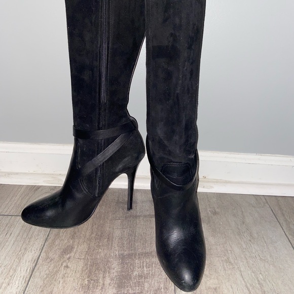 Ralph Lauren Collection Black Suede Boots Size 7 Made in Italy Originally $895 - Picture 2 of 3